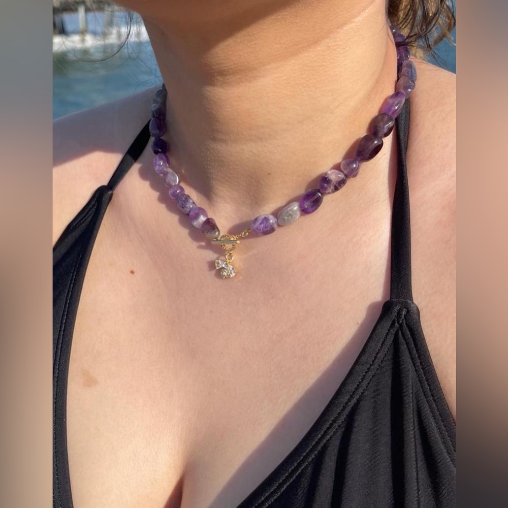 HANDMADE CRYSTAL QUARTZ JEWELRY NECKLACE - Picture 4 of 5